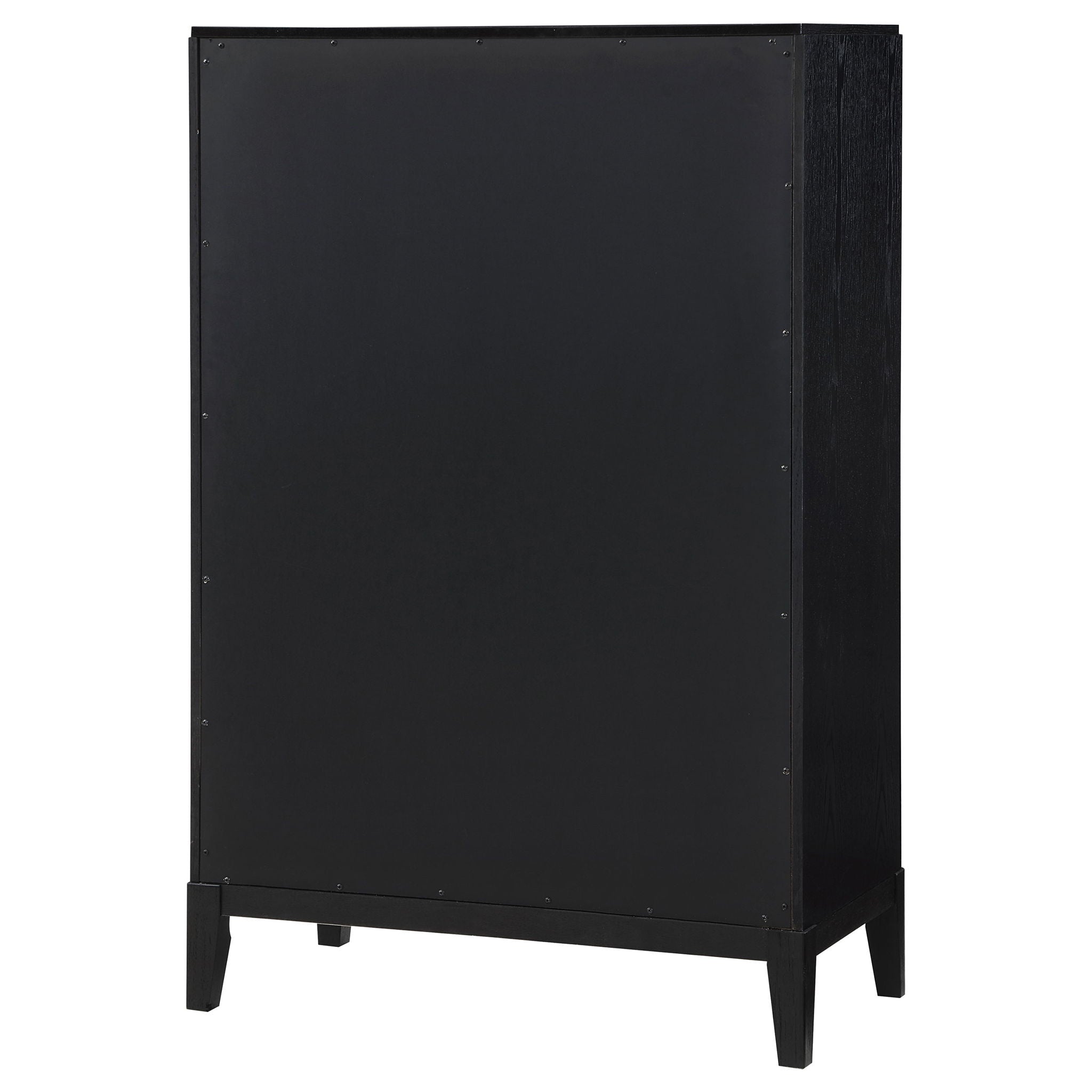 Mason - 5 Drawer Chest With Fluted Design - Black