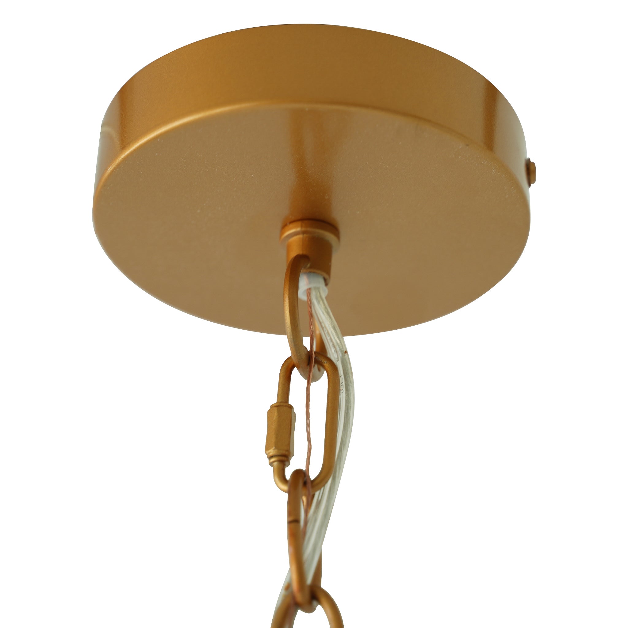 Pendant Lamp – Coarse Gold Metal Frame & Clear Glass Shade | Modern Chic Dining Room & Kitchen Light