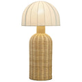 Santo Rattan Table Lamp with Dome Shade by Modway