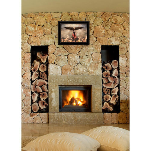 "Blaze of Glory" Framed Wall Art by Lori Deiter | Bold Nature Print, Black Frame