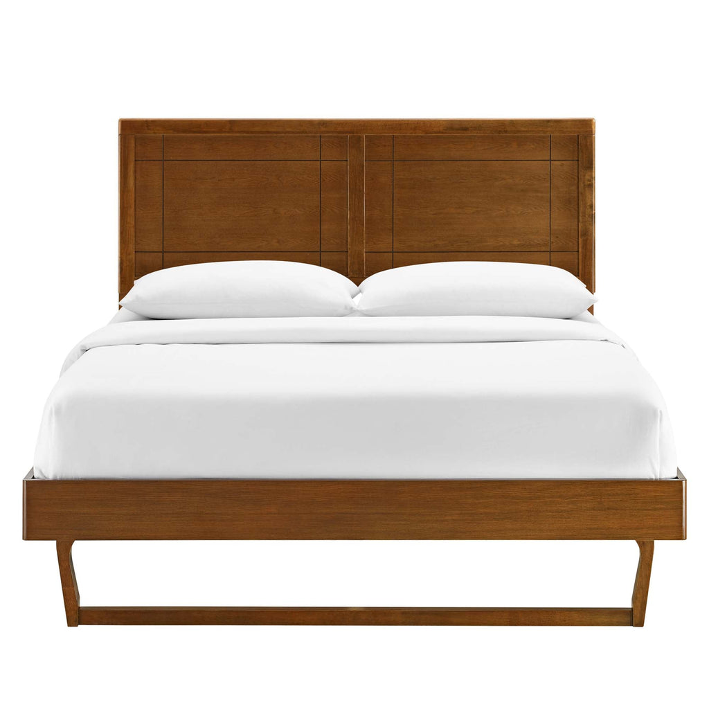 Marlee Wood Twin Platform Bed with Angular Frame