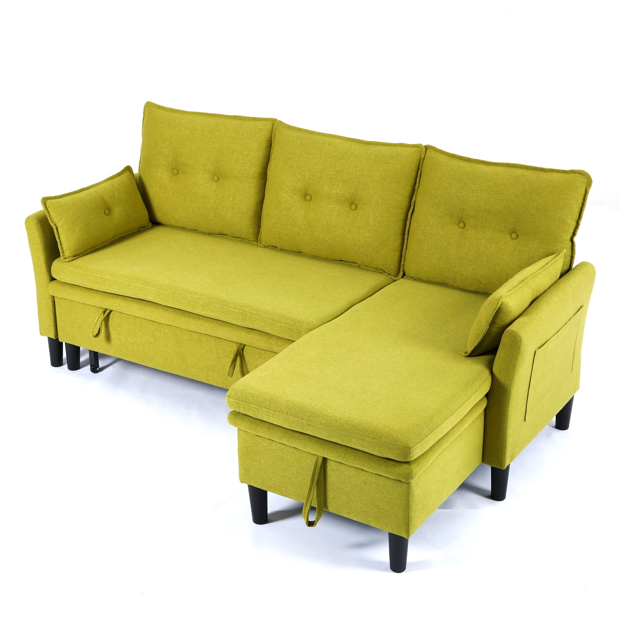 L-Shaped Reversible Chaise Sectional Sofa With Storage