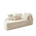 Semi Circular 2 In 1 Sofa Bed With Neck Pillow And Throw Pillows