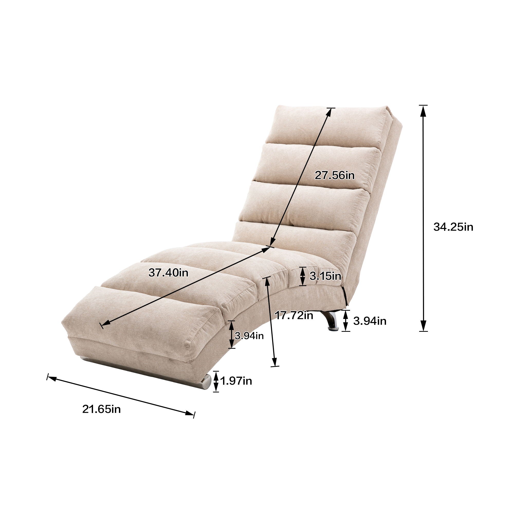 Massage Chaise Lounge Indoor With Remote Control