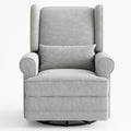 Extra Wide Swivel Recliner Glider Chair With Footrest