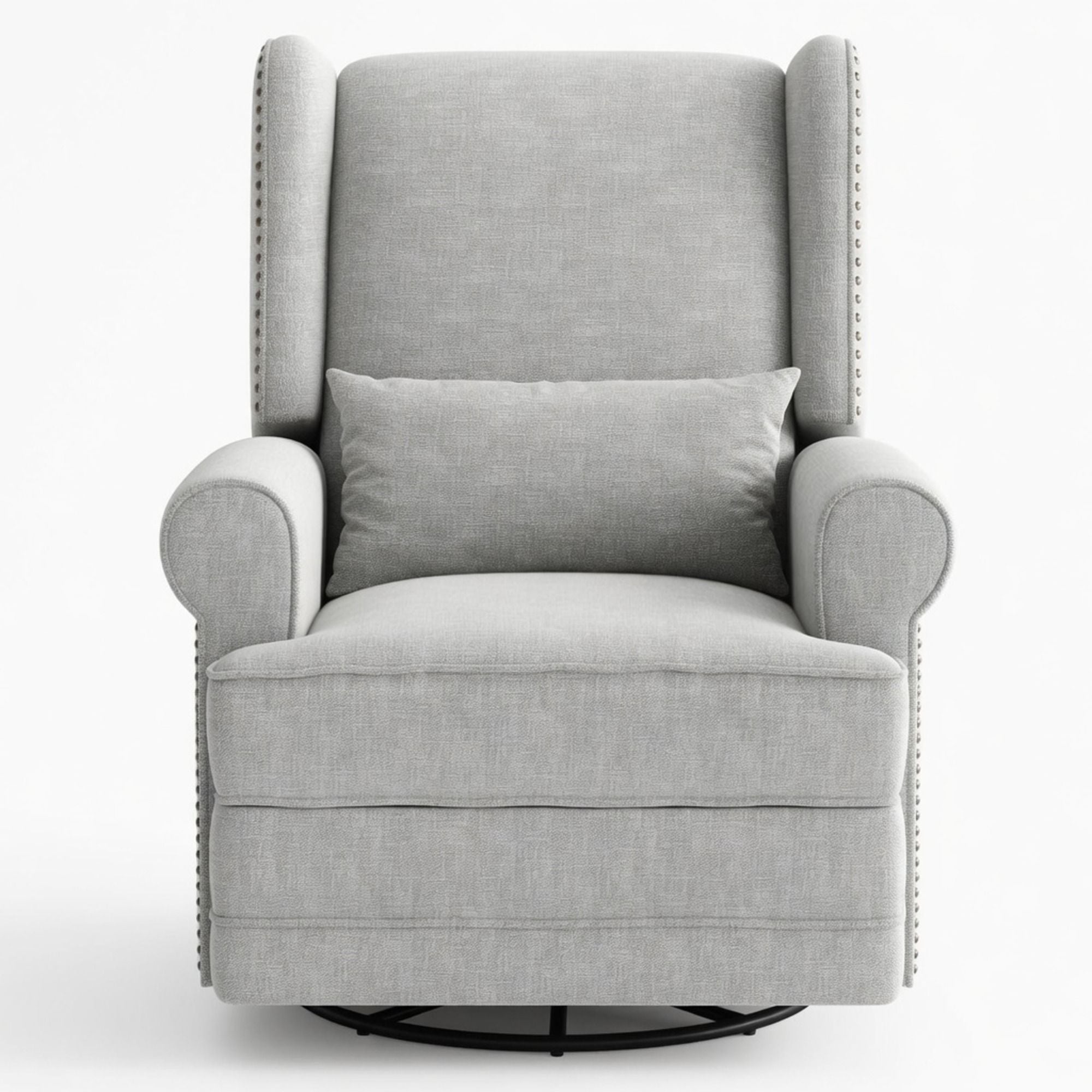 Extra Wide Swivel Recliner Glider Chair With Footrest