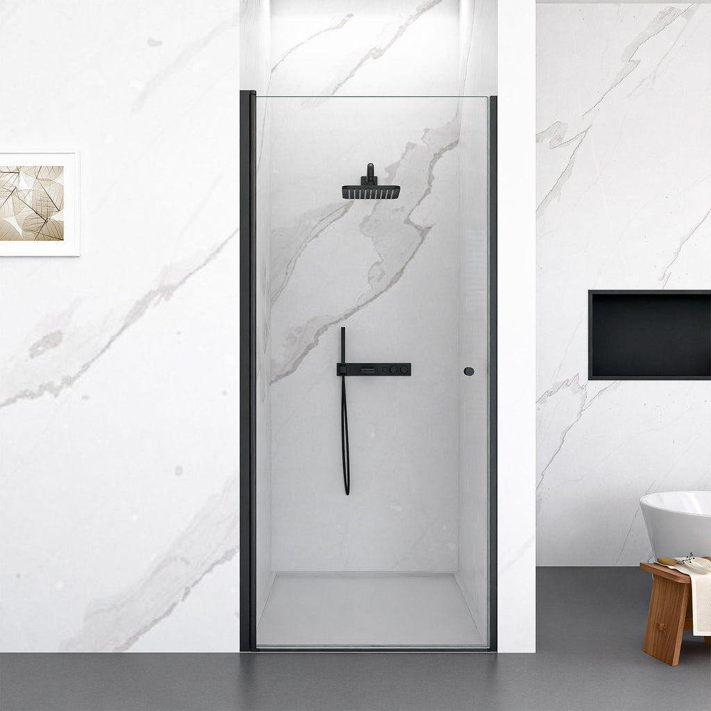 Semi Frameless Circular Pivot Shower Door with 1/4" Tempered Glass