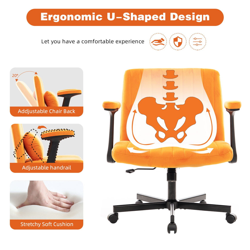 Criss Cross Armrest Office Chair With Wheels