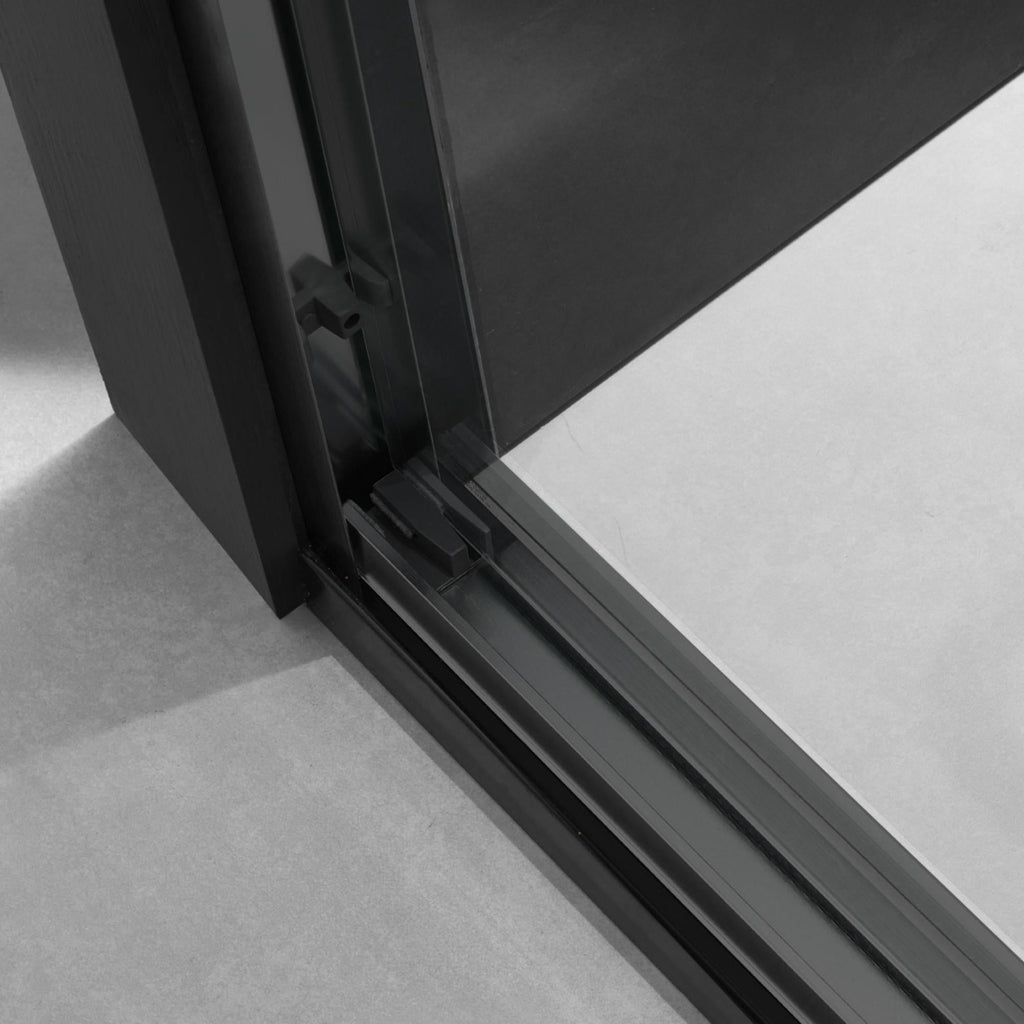 60" W x 74" H Door Sliding Frameless Shower Door with 6mm Tempered Glass LYM-02 Mat