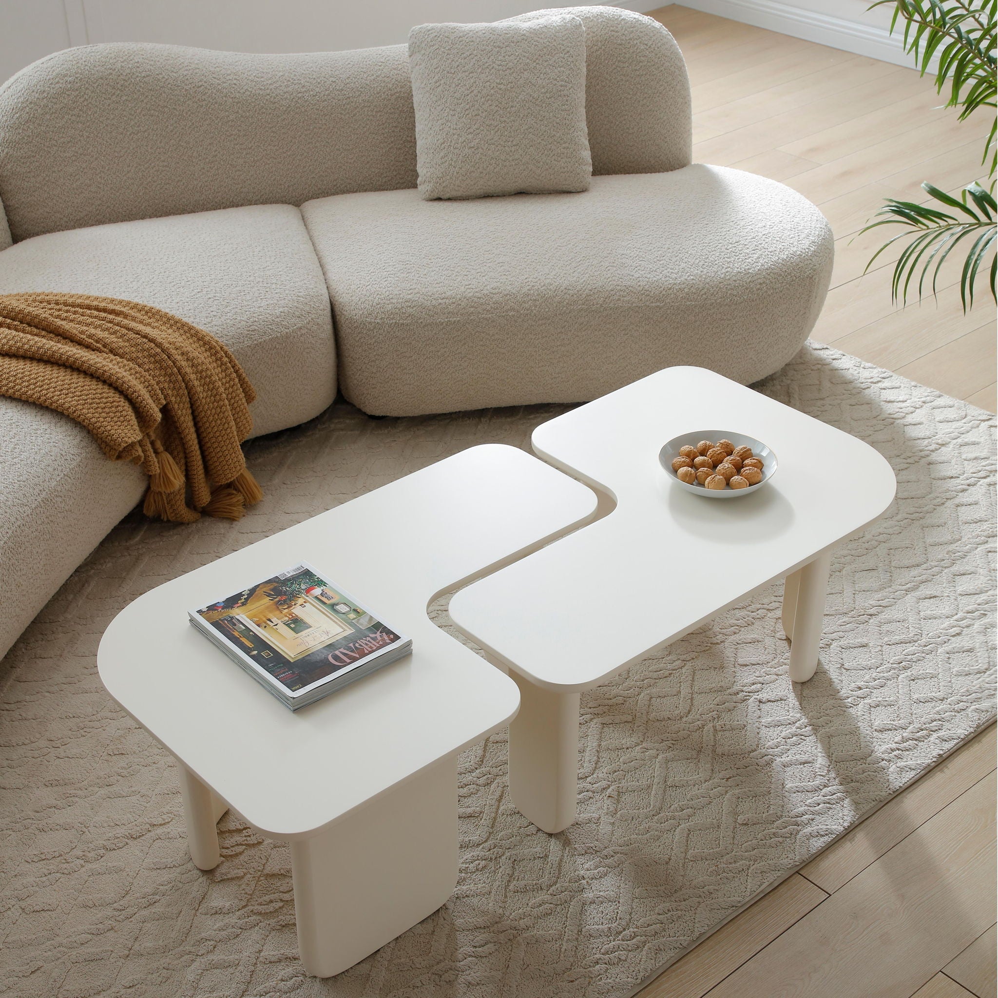 L-Shape Coffee Table For Living Room