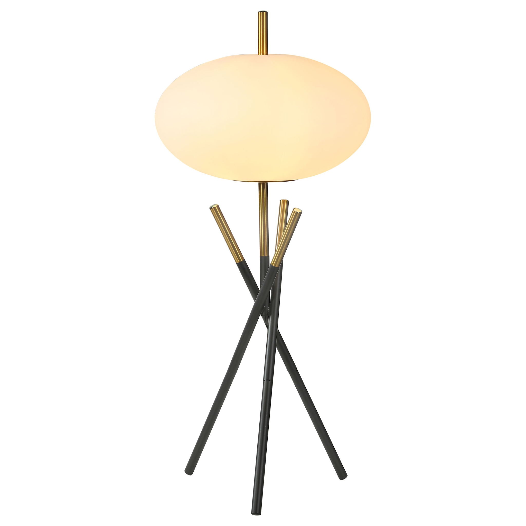 Clarendon - Orb Shade Tripod Table Lamp Desk & Bedside Lamp - Black