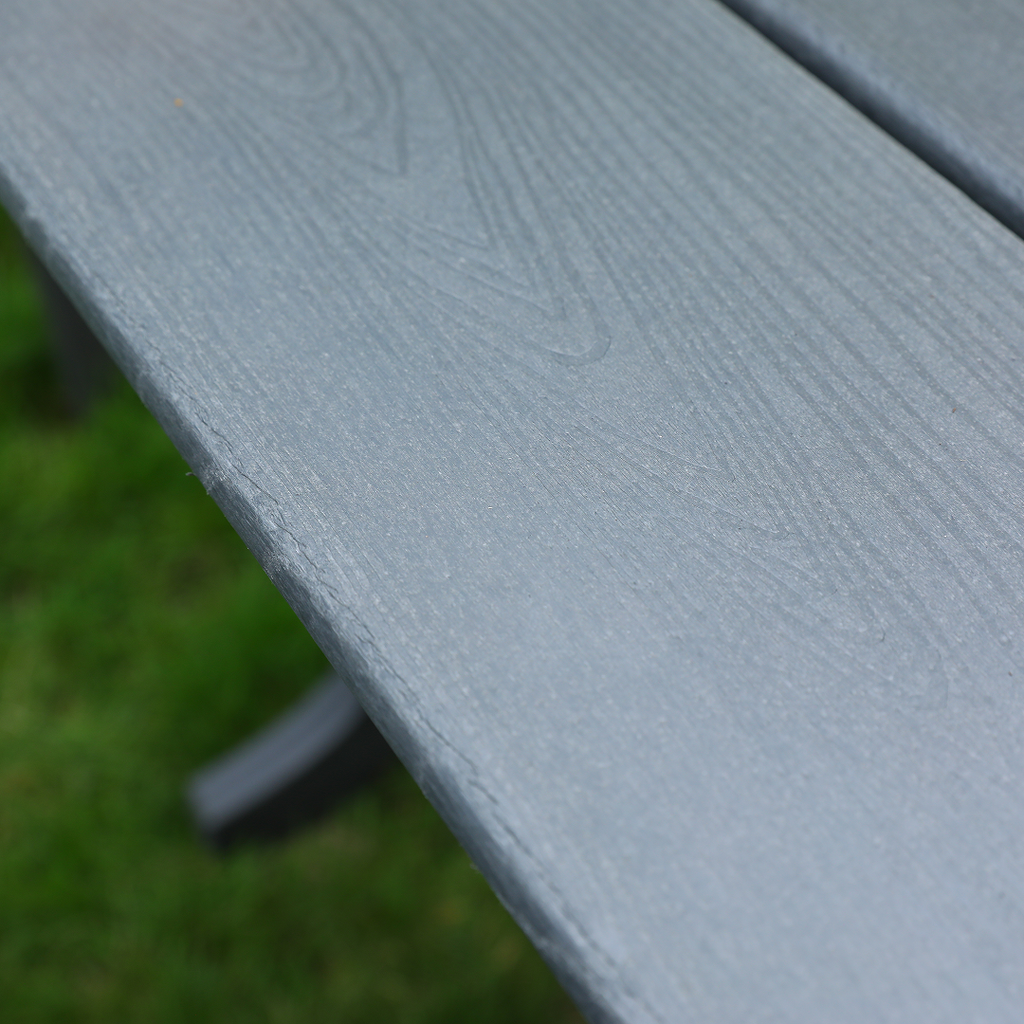 HDPE Patio Dining Family Table with Umbrella Hole