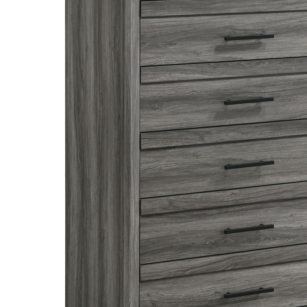 Denver - 5 Drawer Chest - Gray