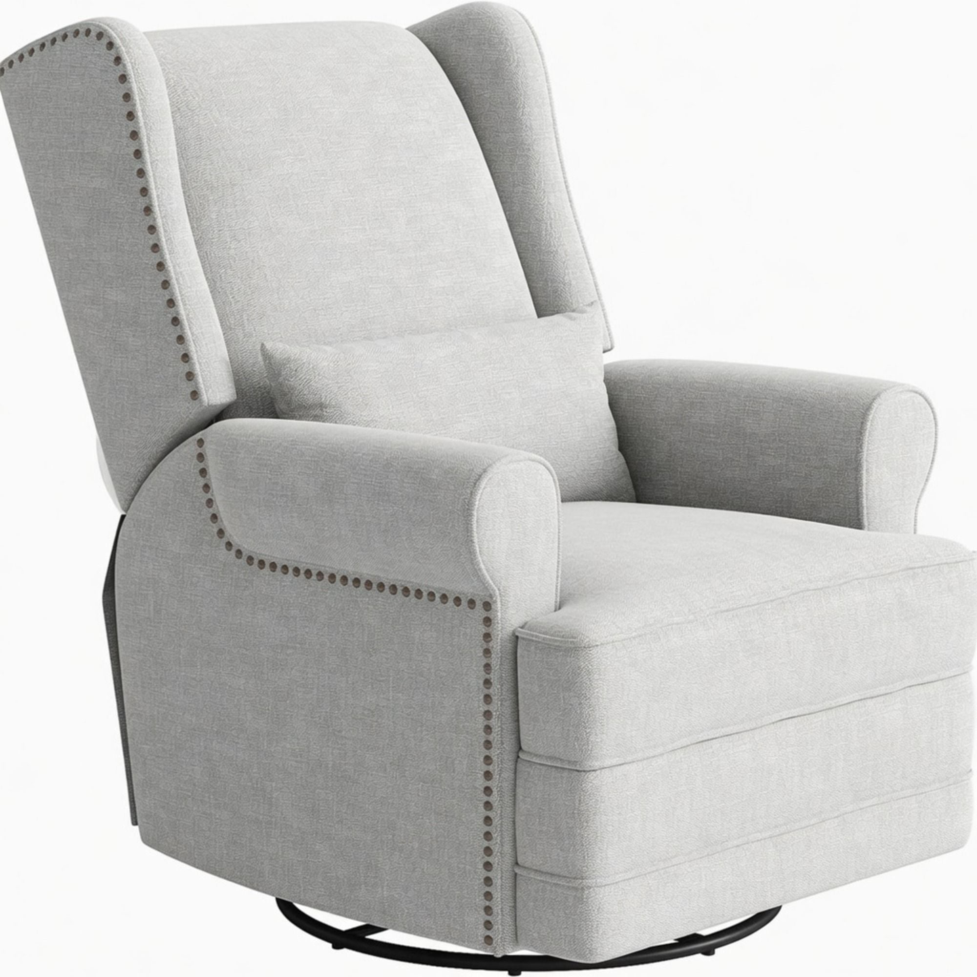 Extra Wide Swivel Recliner Glider Chair With Footrest