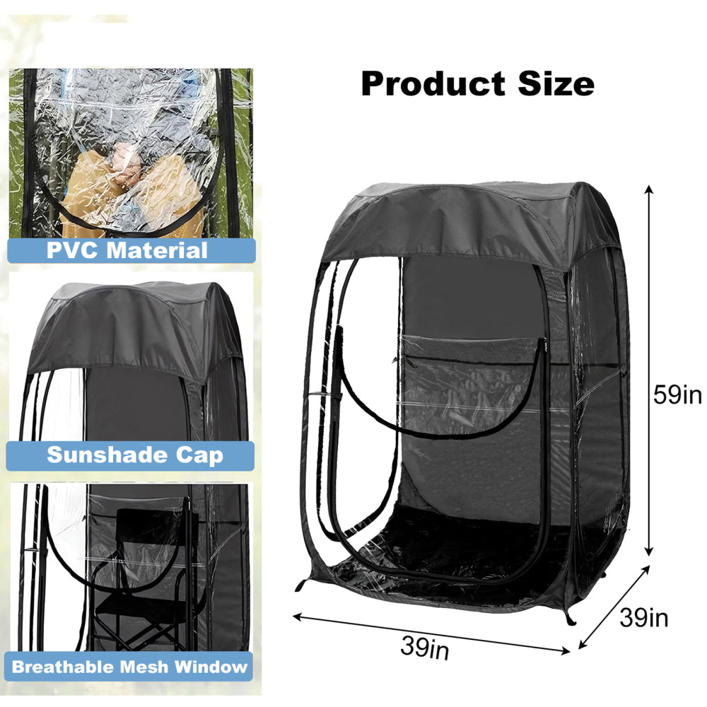 Pop-Up Sports Shelter Tent | Windproof & Waterproof Portable Canopy for Fishing, Camping & Outdoor Events