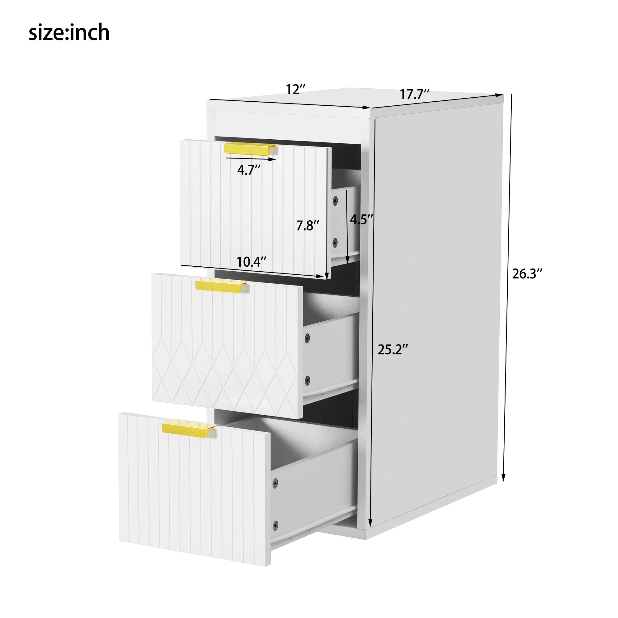 Modern Wall Mounted Floating Cabinet with Drawers for Bathroom