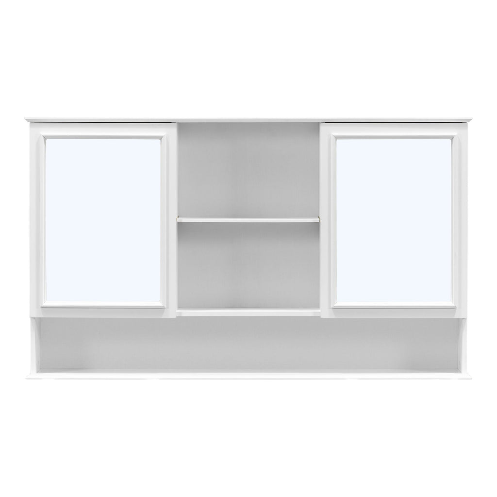 Wall Mounted Bathroom Medicine Cabinet With Double Mirrored Doors