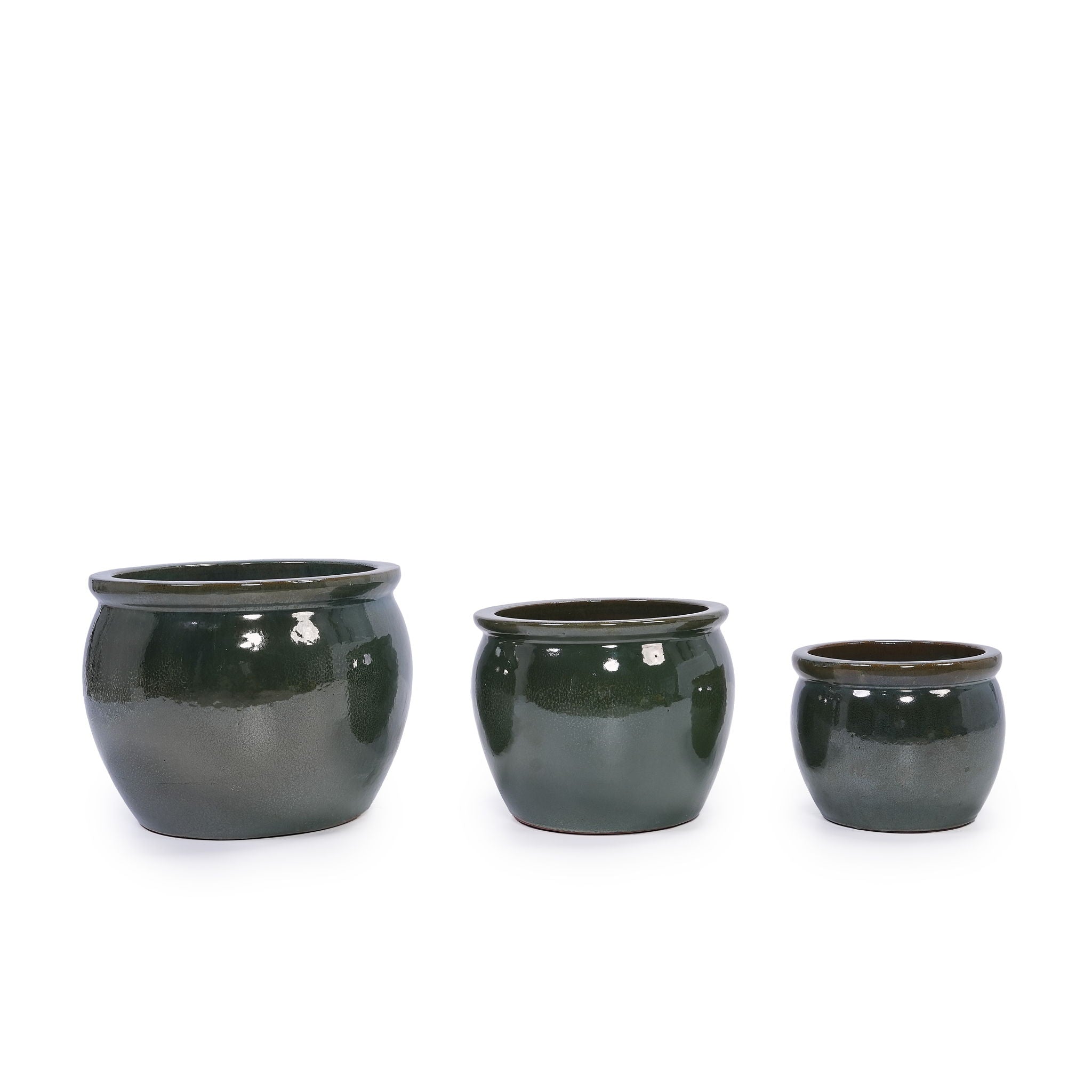 3 Pieces Ceramic Flowerpot Planter for Patio, Garden or Windowsills