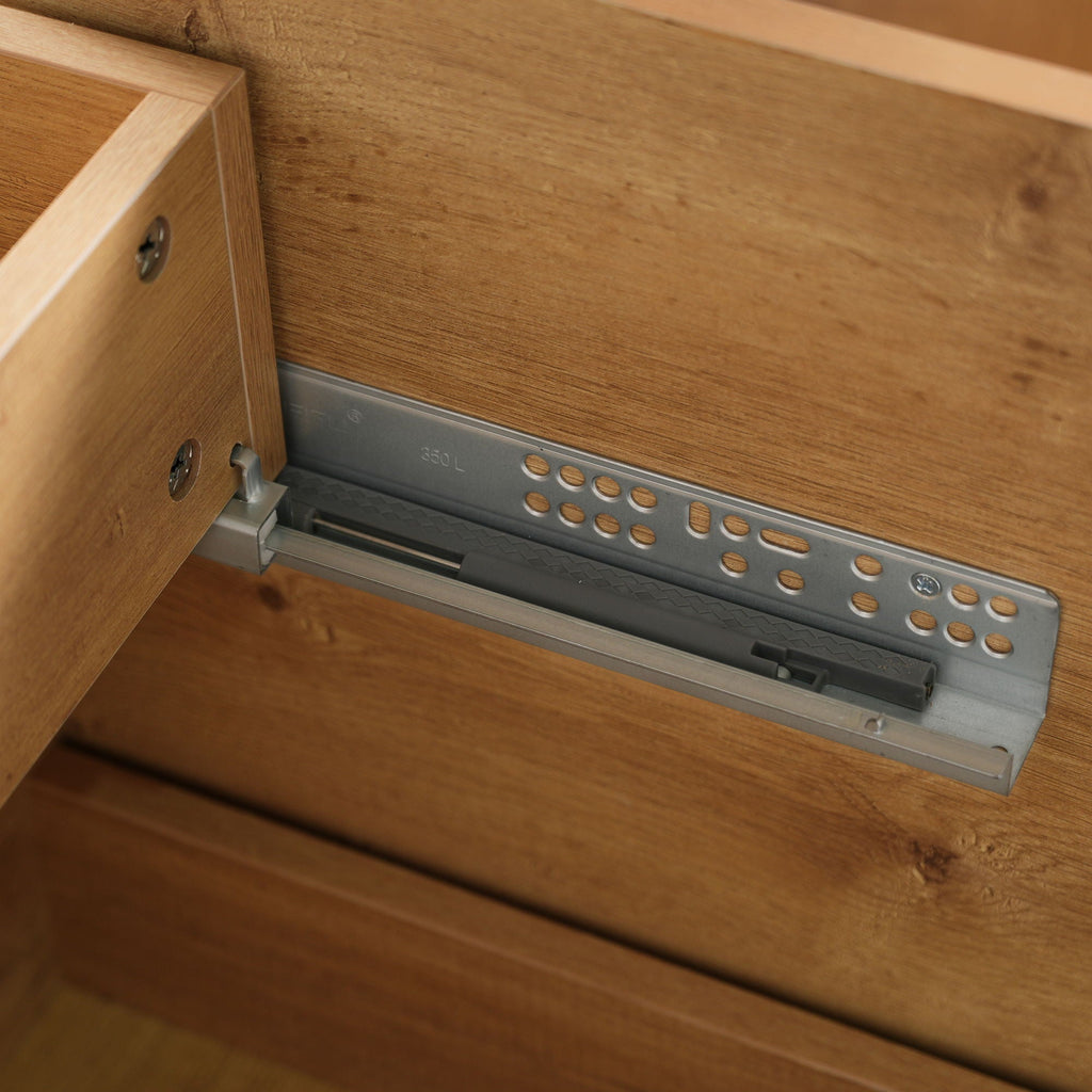 Double Sink Bathroom Vanity, Cabinet & Soft Close Doors, Divided Drawers, Wall Mounted Storage - Wood