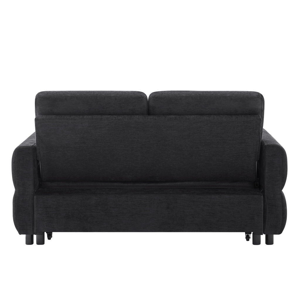 Convertible Sofa Bed Loveseat With Adjustable Backrest And USB Ports