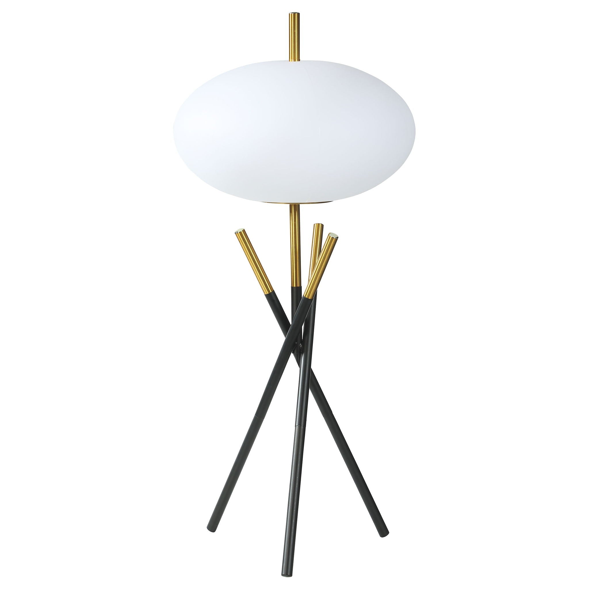 Clarendon - Orb Shade Tripod Table Lamp Desk & Bedside Lamp - Black