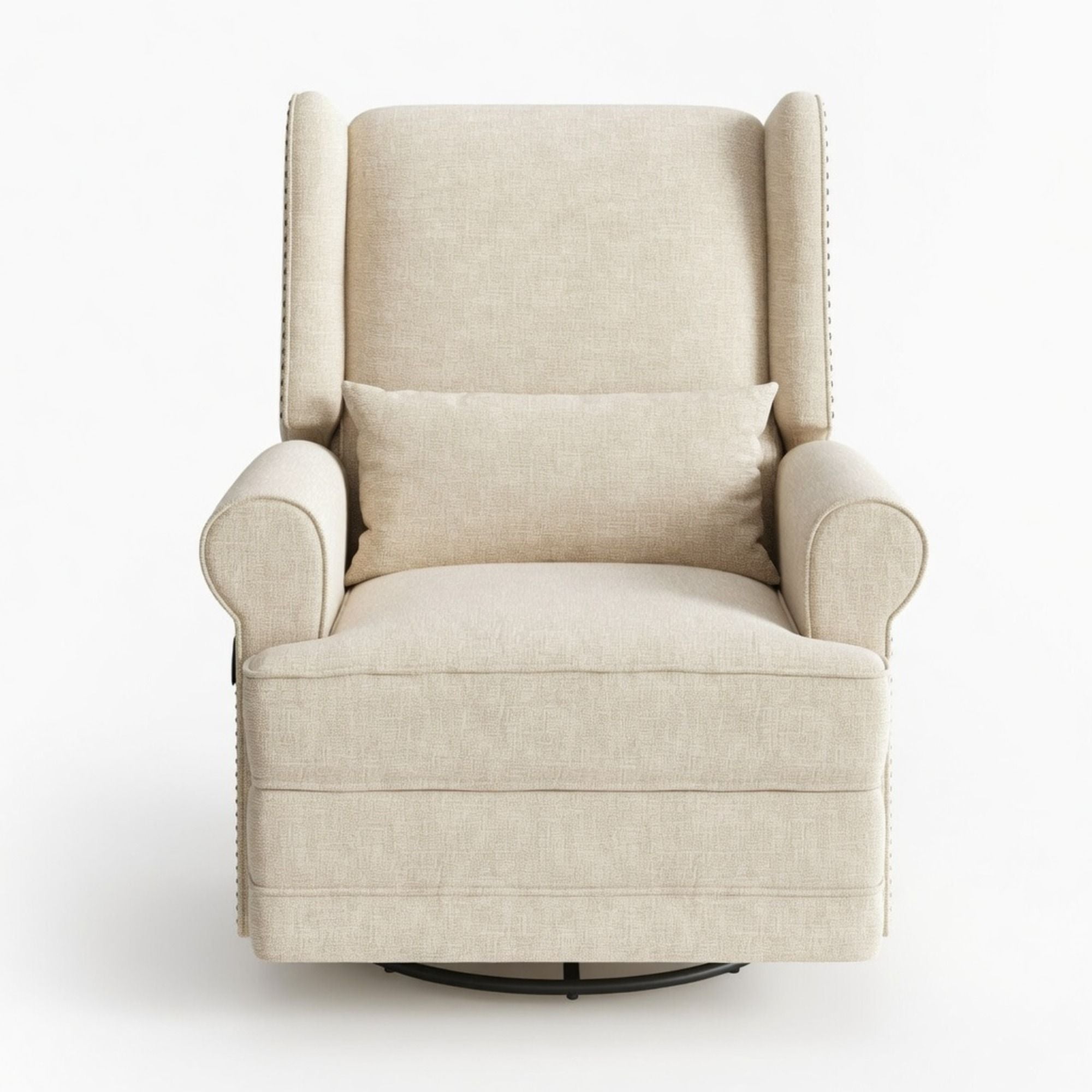 Extra Wide Swivel Recliner Glider Chair With Footrest