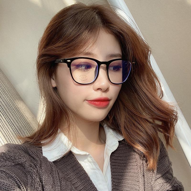 Blue Light Blocking Glasses Frame Lightweight Eyeglasses Frame Filter Blue Ray Computer Game Glasses  Oversized Women Eyeglasses Transparent Anti Blue Ray Men Modern Simple Frames