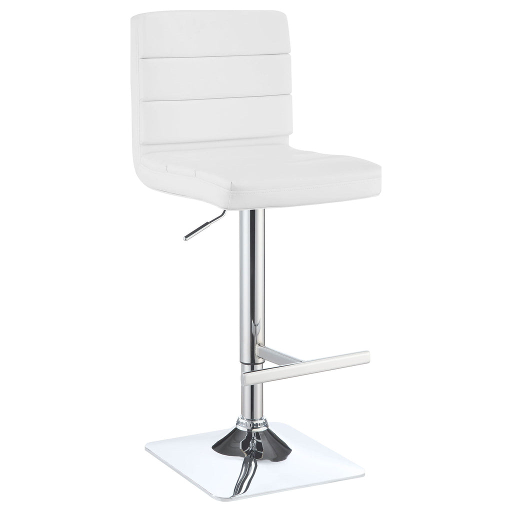 Fresco - Upholstered Adjustable Bar Stool (Set of 2) - White