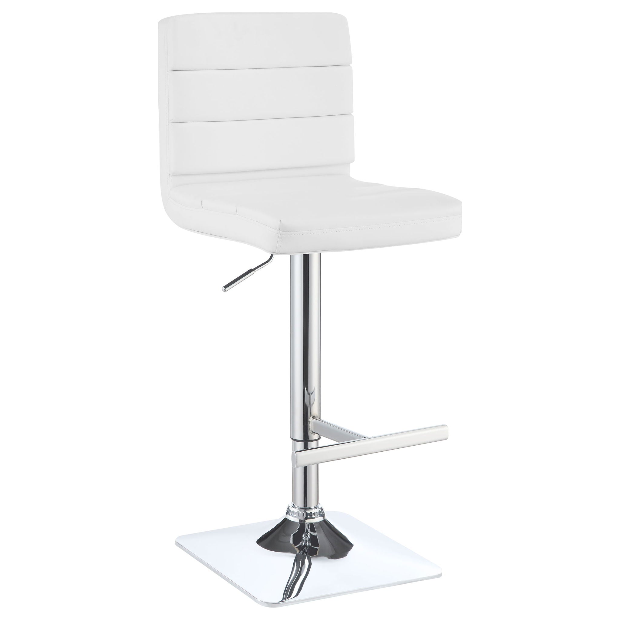 Fresco - Upholstered Adjustable Bar Stool (Set of 2) - White