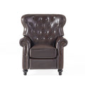 Contemporary Style Push Back Recliner with Button Tufted Stitching and Nailhead Trim