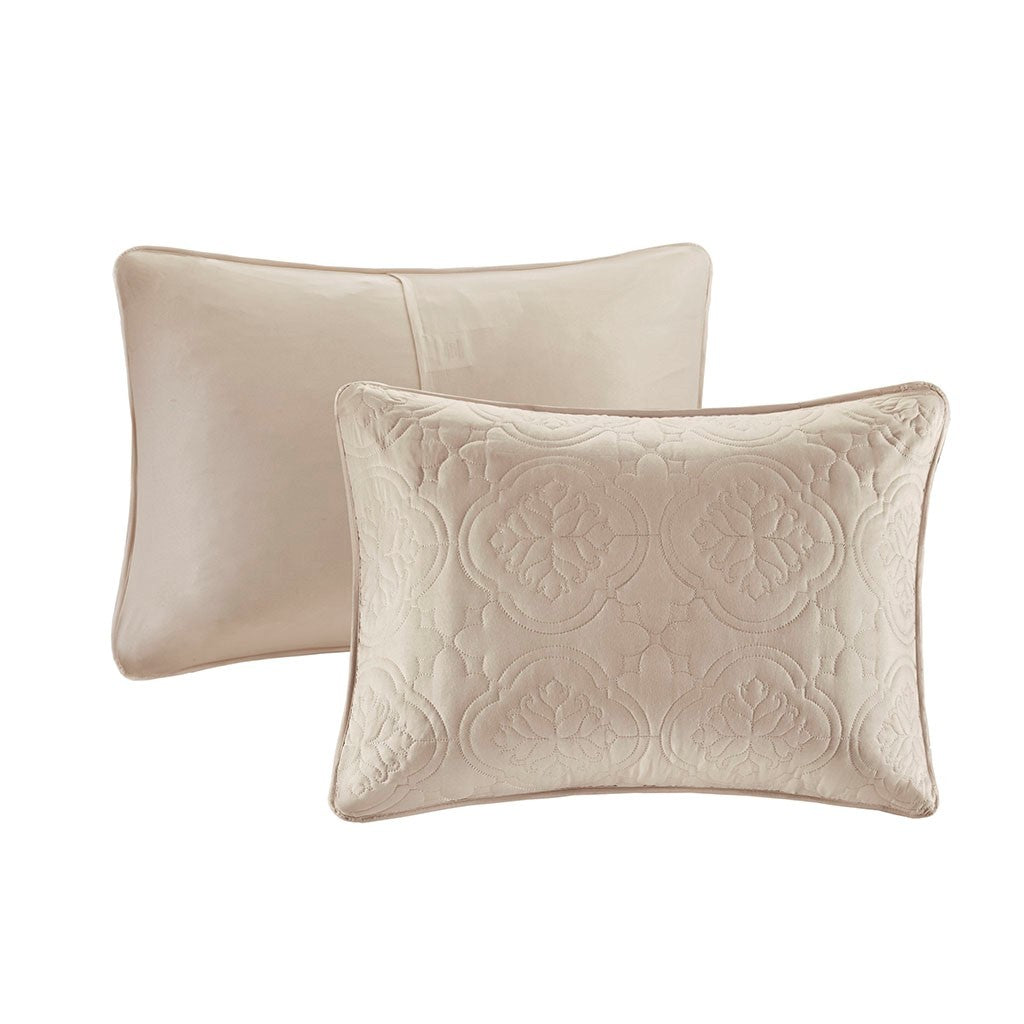 3 Piece Reversible Bedspread Set Khaki Full/Queen