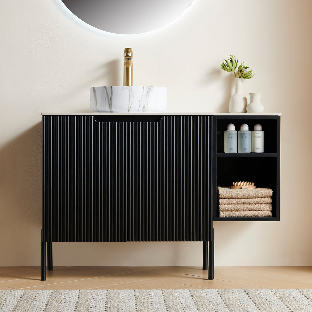 Turio 42" Bathroom Freestanding and Wall Mounted Storage Cabinet