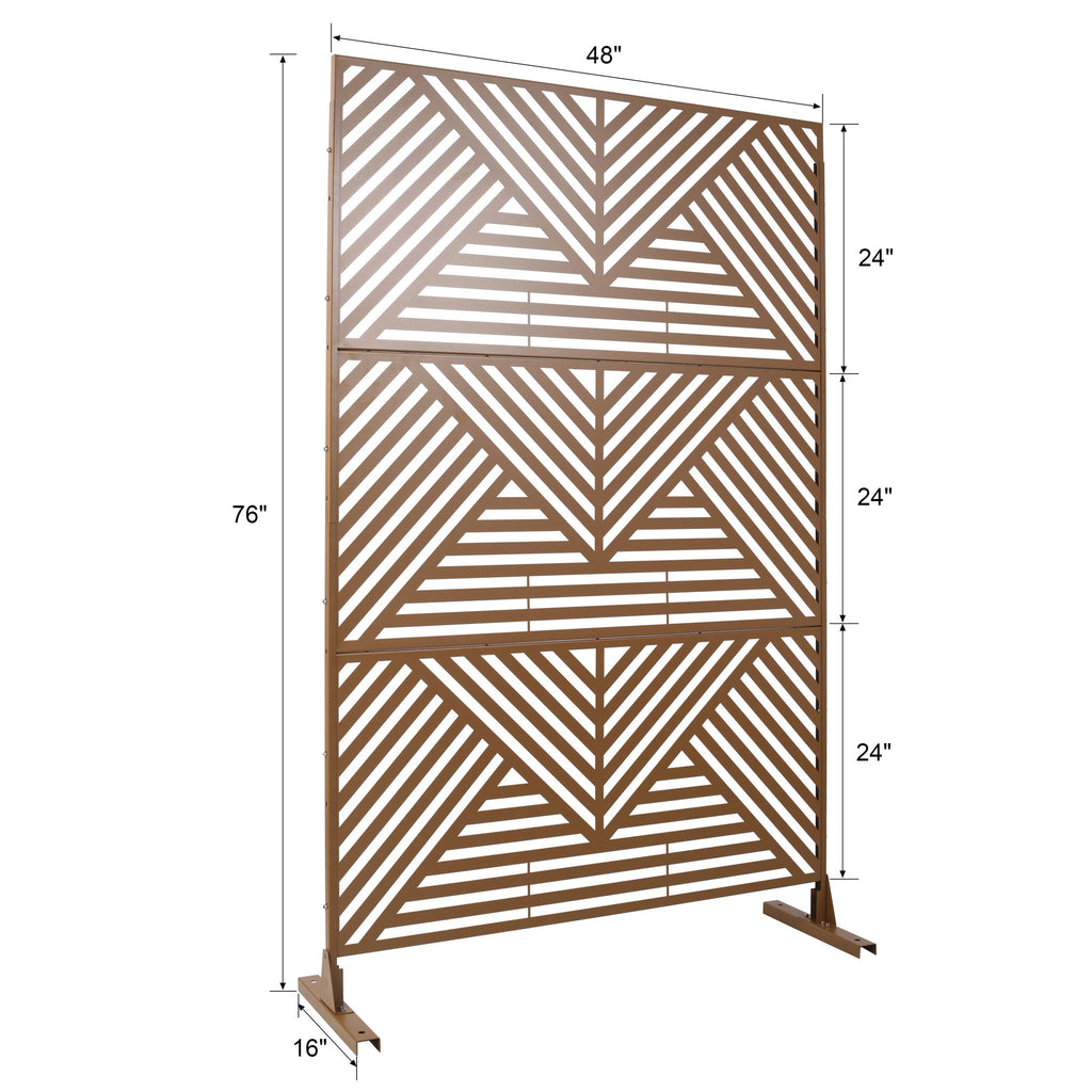 Freestanding Outdoor & Indoor Freestanding Metal Privacy Screen