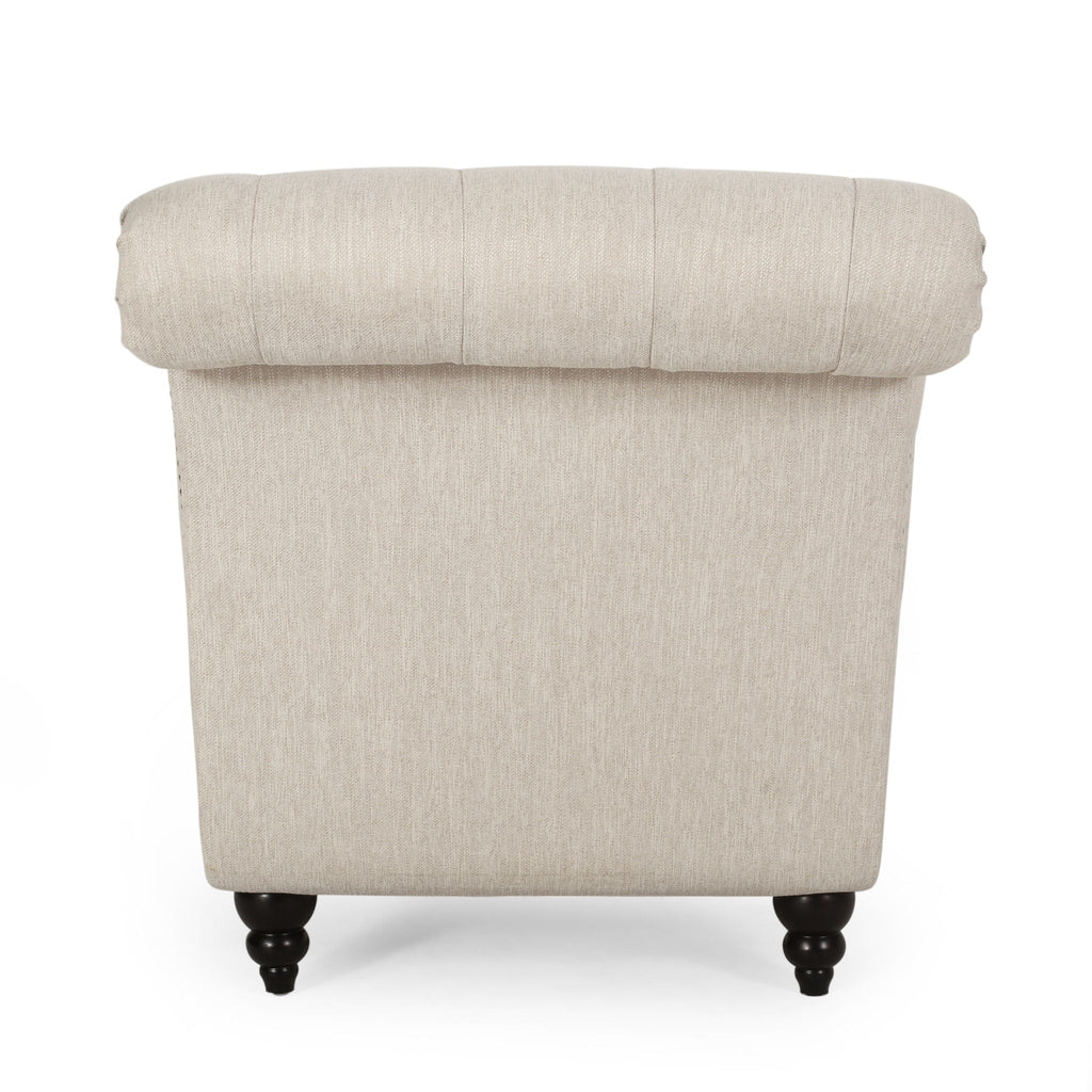 Chaise Lounge With Button Tufted Diamond Stitch