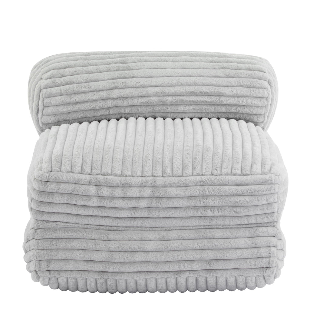 Latina Indoor Foldable Bean Bag Lounge Chair - Light Gray