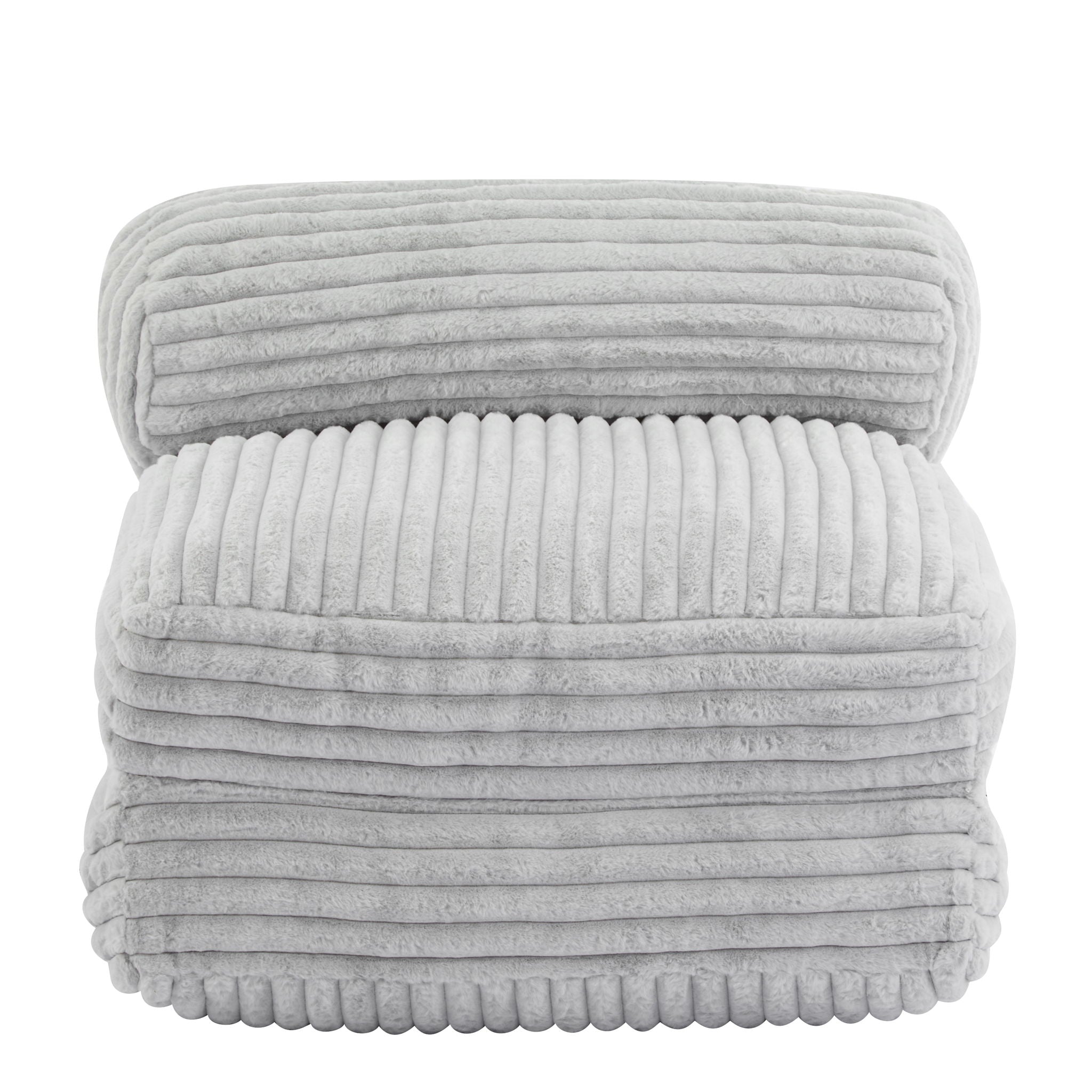 Latina Indoor Foldable Bean Bag Lounge Chair - Light Gray