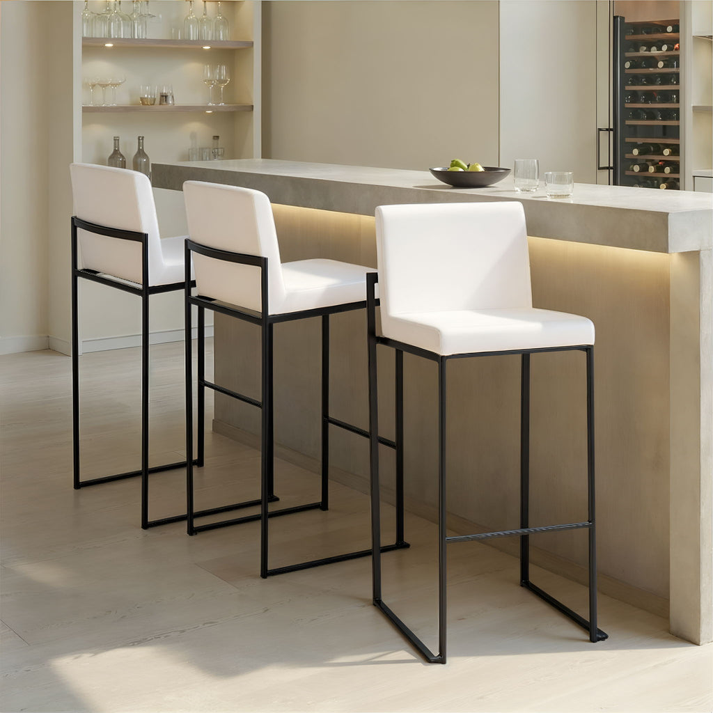 Fuji - Contemporary High Back Barstool Elegant Design