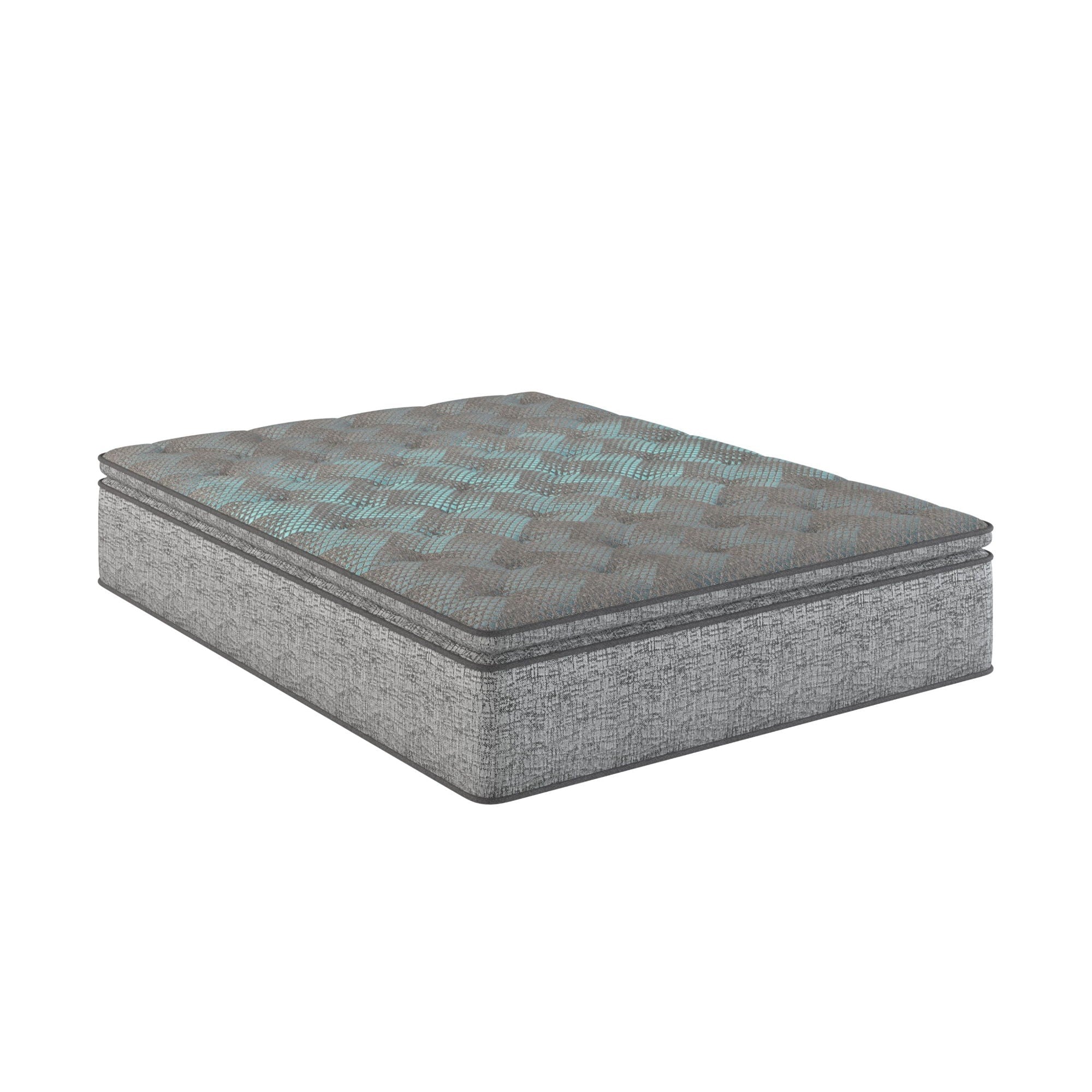 Comfort Care - 10" Hybrid Euro Top Mattress Plush Comfort - Blue / Gray - Twin Extra Long