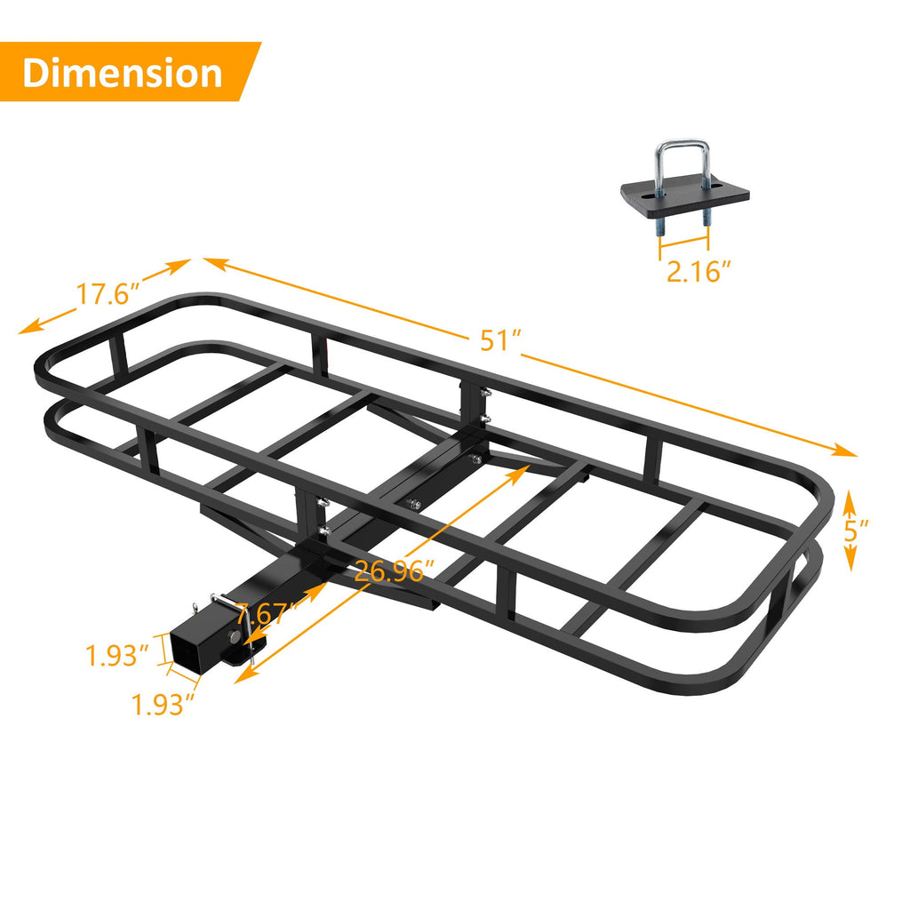 Heavy Duty Alloy Steel Cargo Basket with 500 Lbs Load Capacity