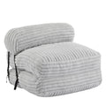 Latina Indoor Foldable Bean Bag Lounge Chair - Light Gray