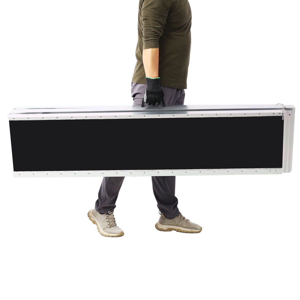 Portable And Foldable Wheelchair Ramp With Non-Skid Surface