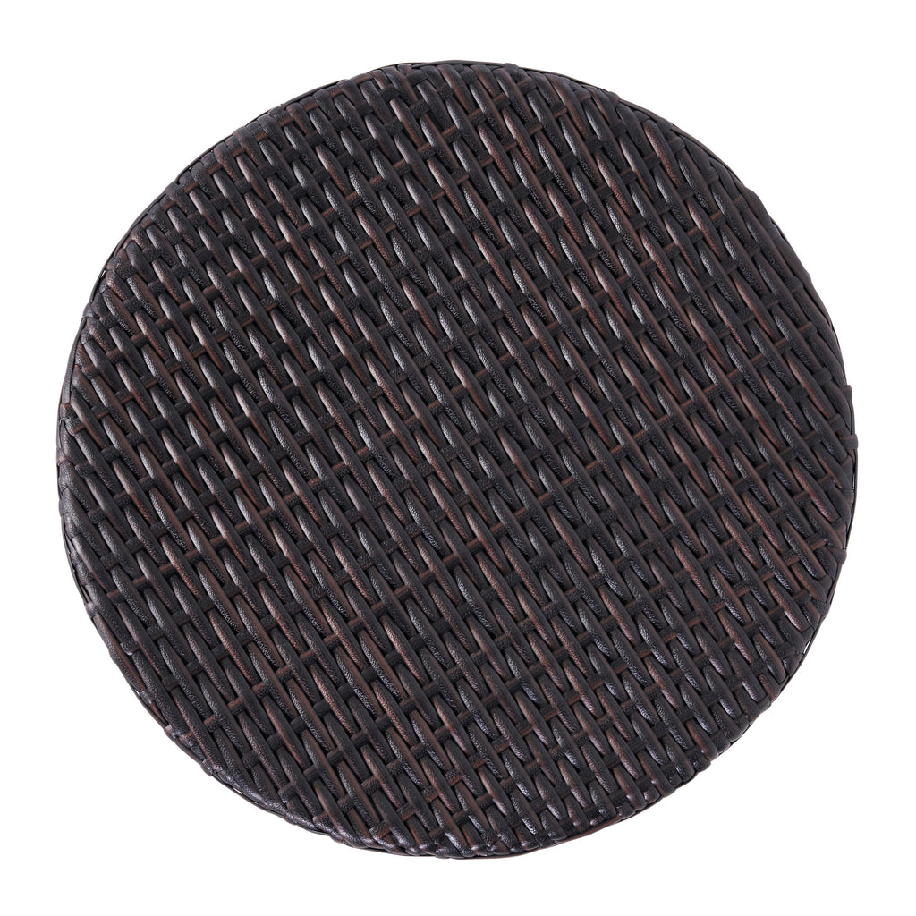 Kingstown RD Barrel Side Table, Outdoor Wicker End Table