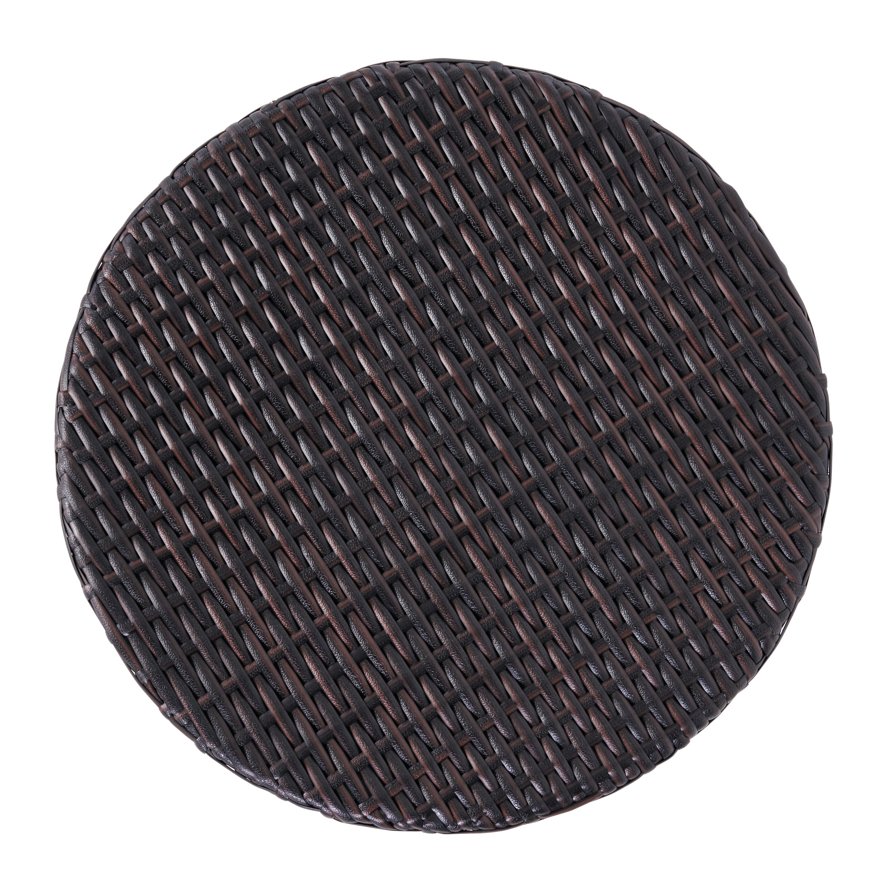 Kingstown RD Barrel Side Table, Outdoor Wicker End Table