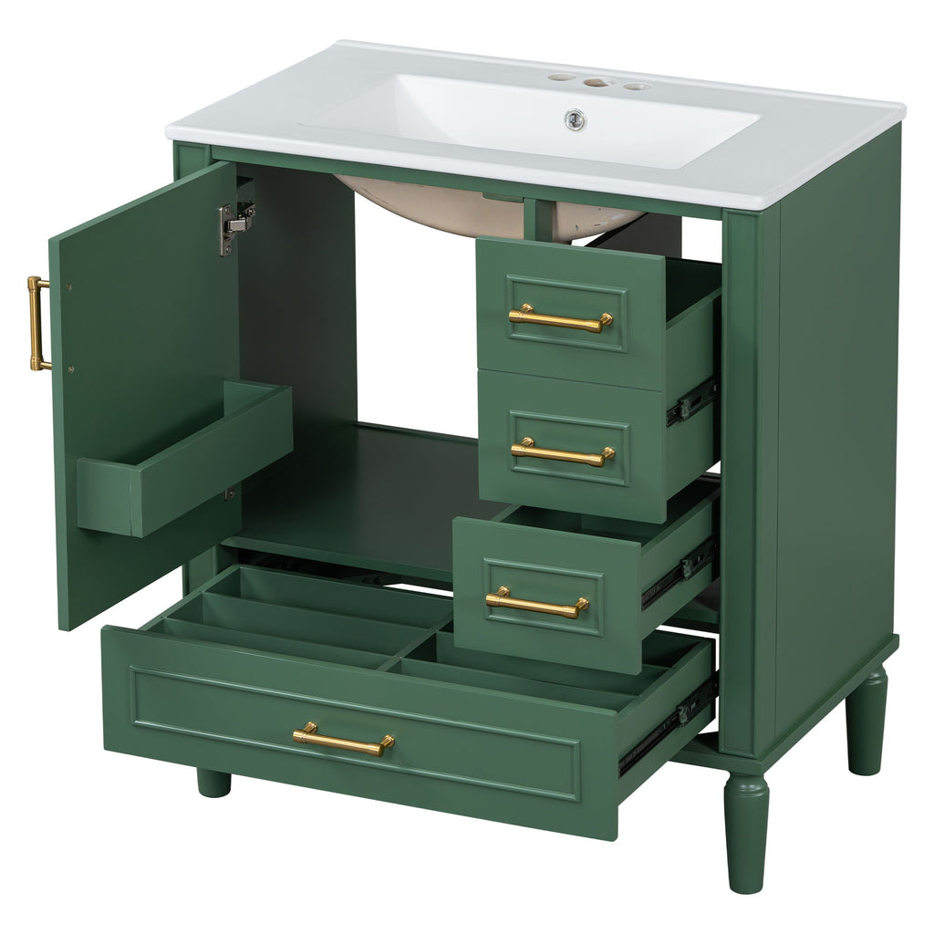 Traditional Bathroom Vanity Set With Soft Close Doors