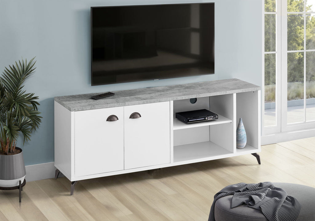 Contemporary TV Stand Console with Storage Cabinet