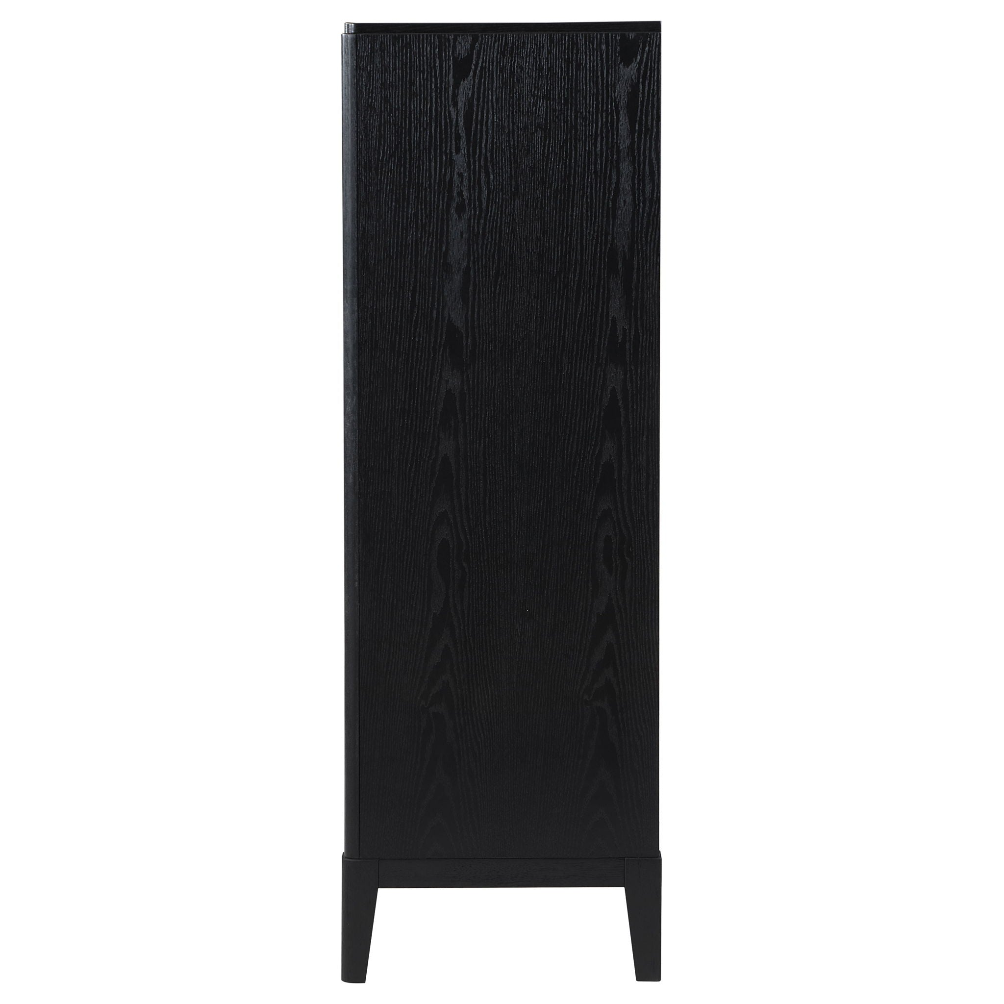 Mason - 5 Drawer Chest With Fluted Design - Black