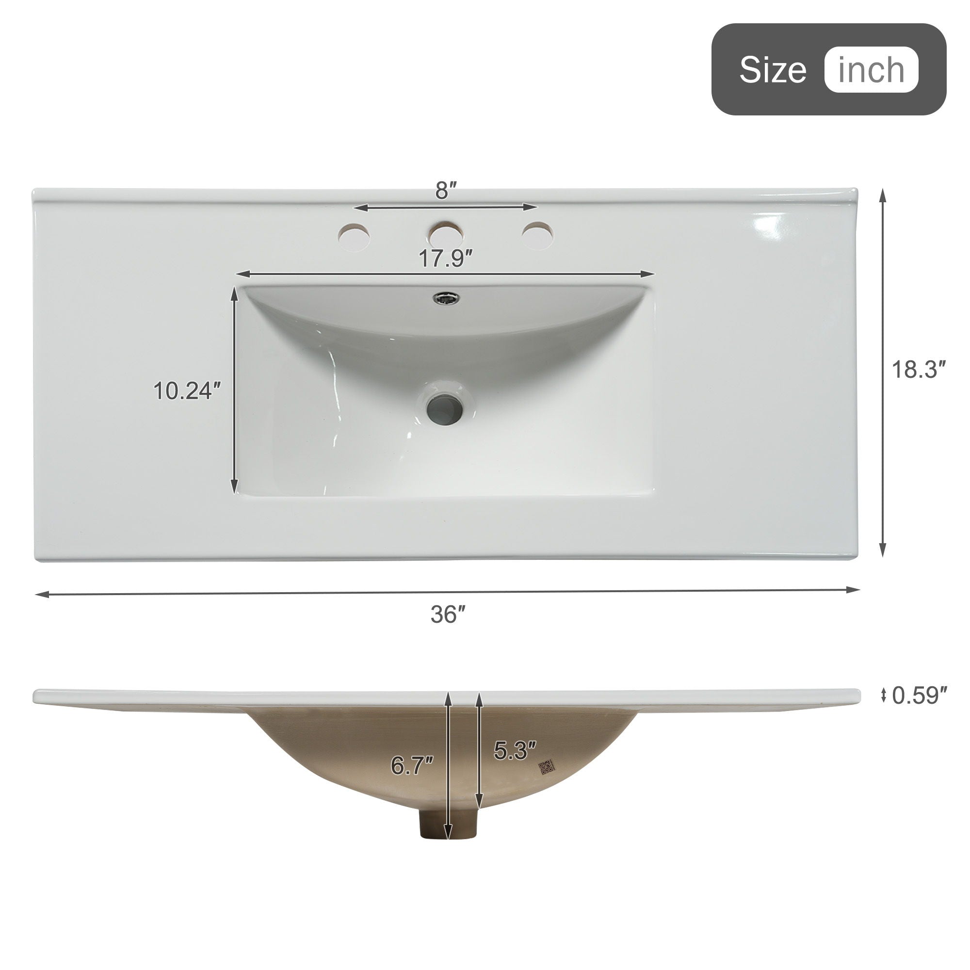 Modern Wall Mounted Bathroom Vanity, Soft Close Doors
