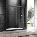 60" W x 74" H Door Sliding Frameless Shower Door with 6mm Tempered Glass LYM-02 Mat
