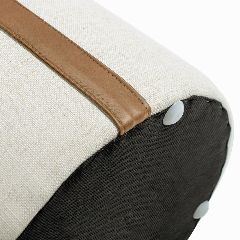 Brandy - Round Upholstered Storage Ottoman With Accent