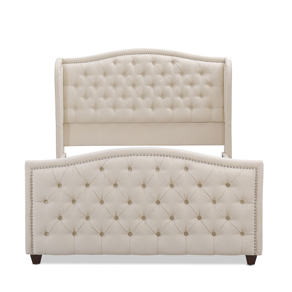 Marcella - Upholstered Shelter Headboard Bed Set